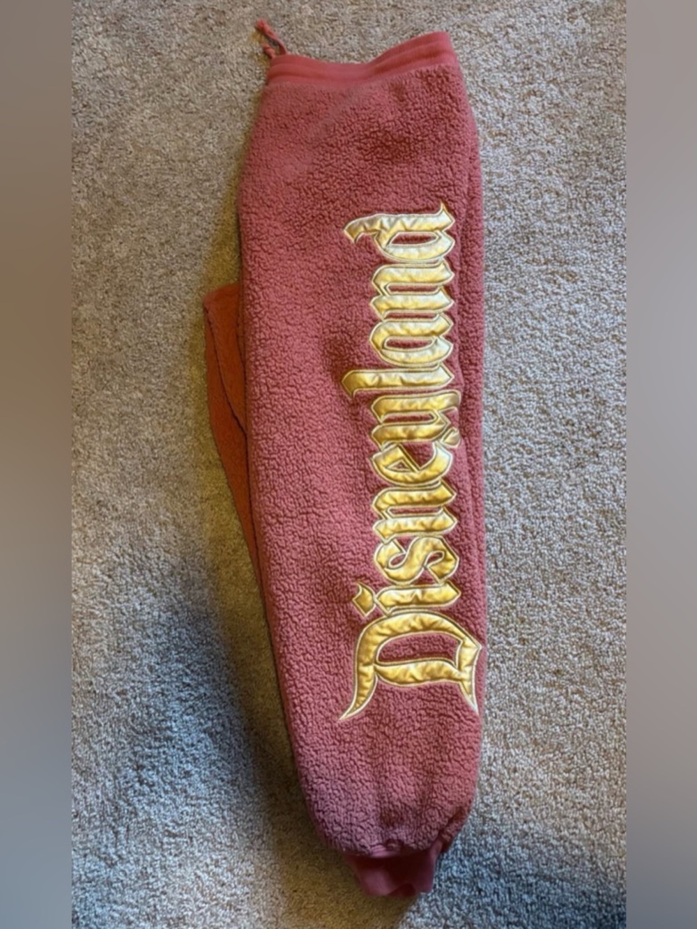 Disneyland Spirit Jersey Dark Orange Fleece Sweatpants Lounge Pants